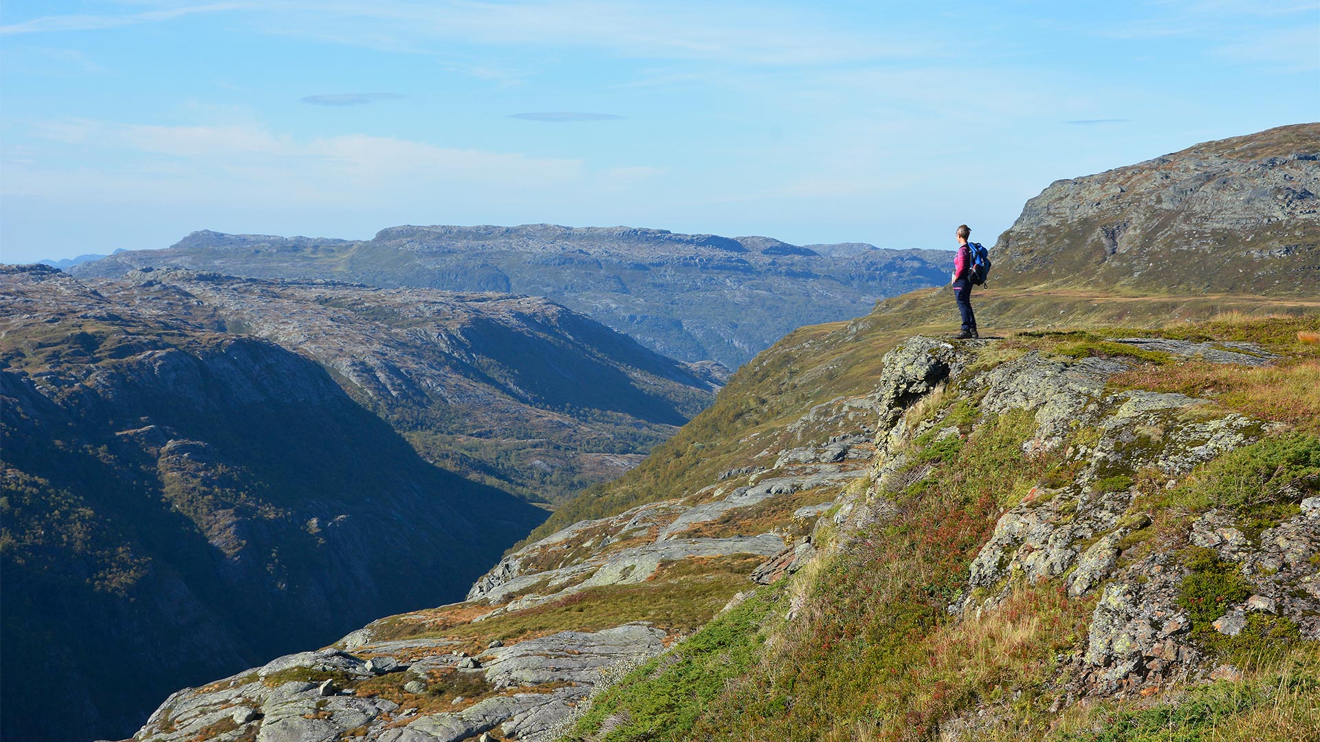 Fjellvann i dal.